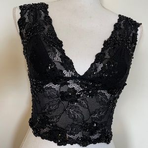 BEBE BLACK LACE BRALETTE